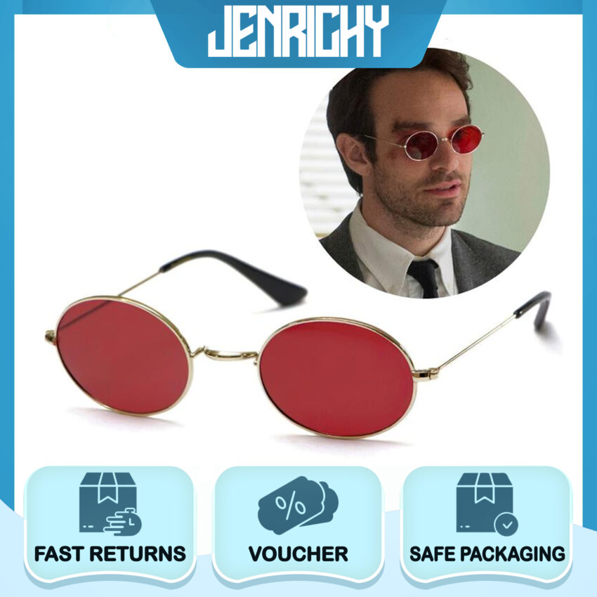 Daredevil-Inspired Retro Red Sunglasses