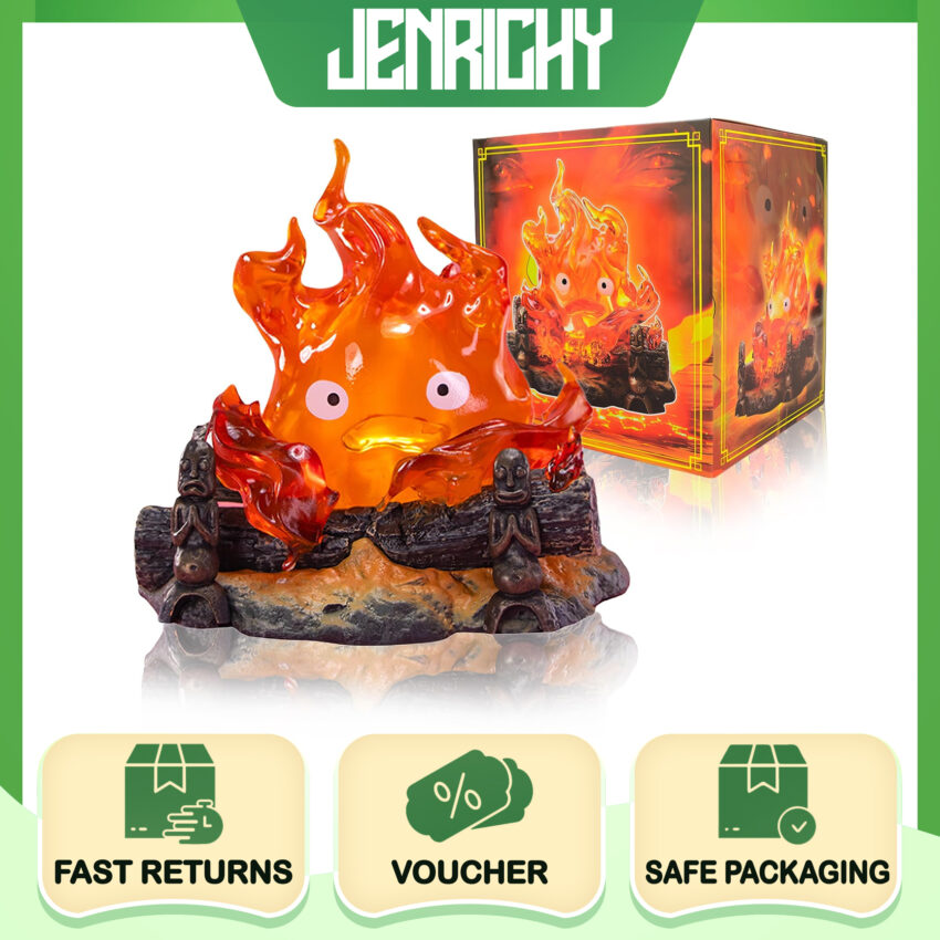 Calcifer Lamp, Flickering Light That Lights up Your Room,Perfect for Decoration and Camping