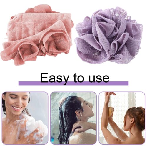 2-in-1 Loofah Washcloth | Exfoliating Bath Sponge for Smooth Skin