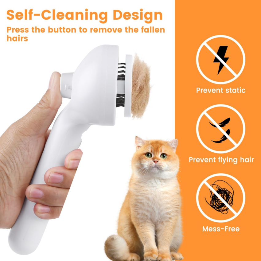 Reusable Electric Pet Cleaning Comb – Steamy Spray & Massage Brush with Water Tank