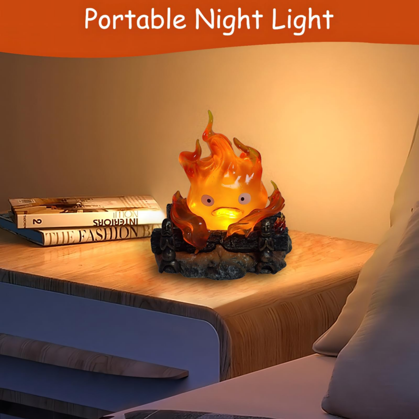 Calcifer Lamp, Flickering Light That Lights up Your Room,Perfect for Decoration and Camping