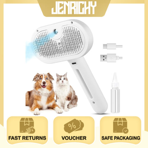 Reusable Electric Pet Cleaning Comb – Steamy Spray & Massage Brush with Water Tank