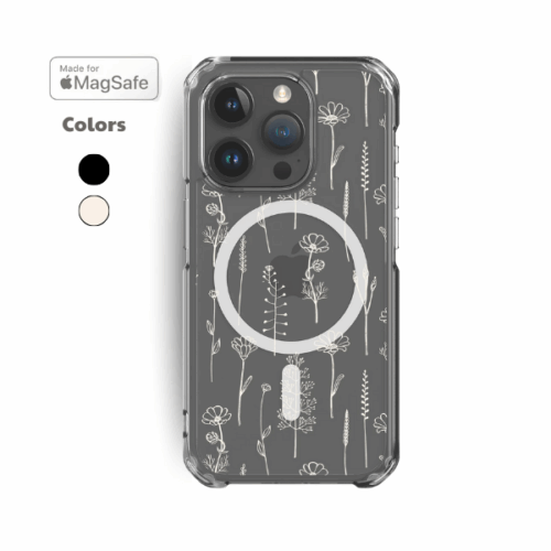 Cottage Flowers Clear MagSafe iPhone Case