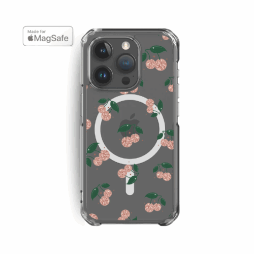 Disco Cherries Clear MagSafe iPhone Case