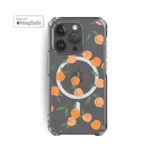 Peaches Clear MagSafe iPhone Case