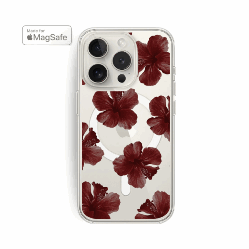 Hibiscus Clear MagSafe iPhone Case