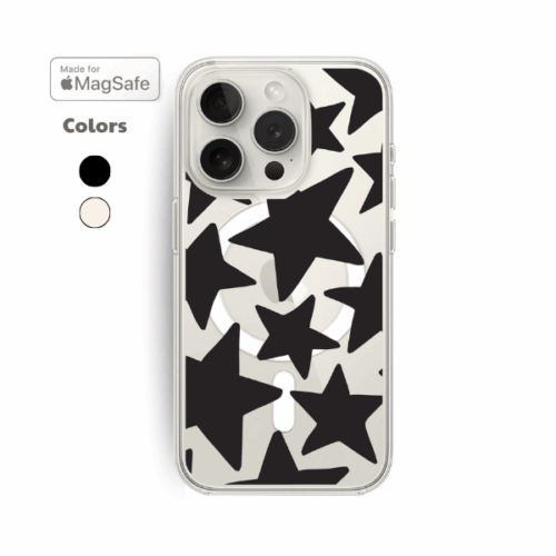 Wonky Stars Clear MagSafe iPhone Case