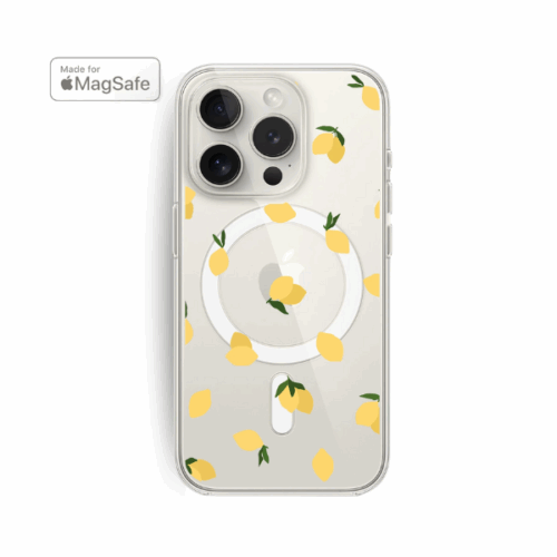 Mini Lemons Clear MagSafe iPhone Case