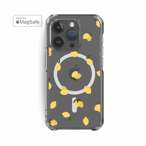 Mini Lemons Clear MagSafe iPhone Case