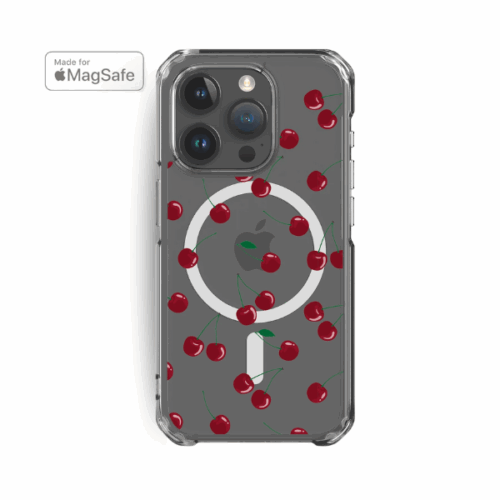 Cherries Clear MagSafe iPhone Case