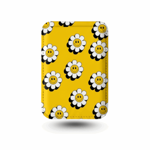 Yellow Smiley Daisy Vegan Wallet Yellow Smiley Daisy Vegan Wallet