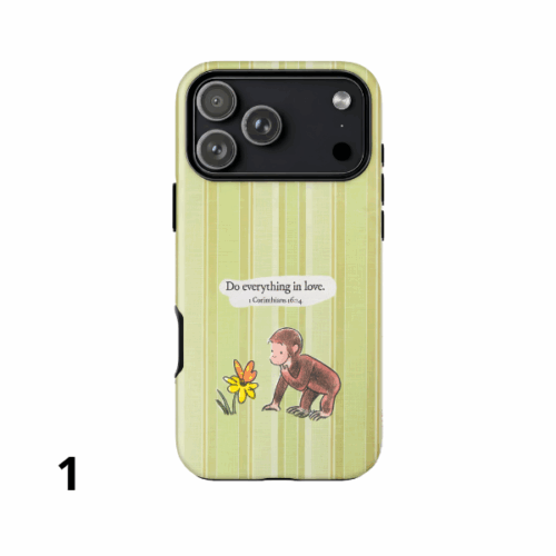 Curious George Phone Case – Inspirational Scripture Protective Covers for Phone