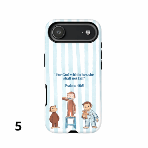 Curious George Phone Case – Inspirational Scripture Protective Covers for Phone