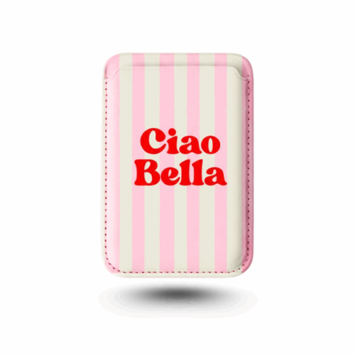 Ciao Bella Vegan Wallet – Italian Pink Striped Wallet