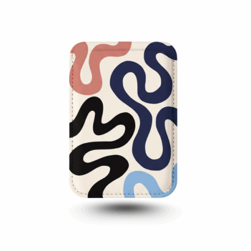 Retro Waves Vegan Wallet