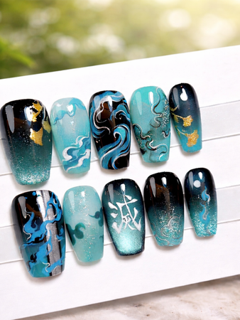 Muichiro Tokito Demon Slayer Press On Nails