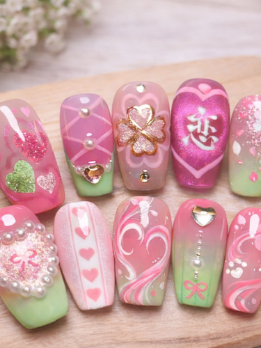 Mitsuri Kanroji Demon Slayer Press On Nails