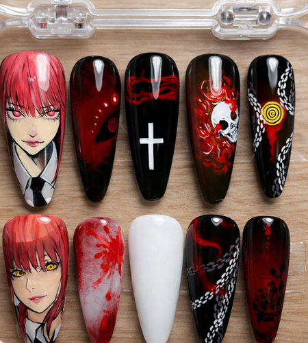 Makima Chainsaw Man Press On Nails
