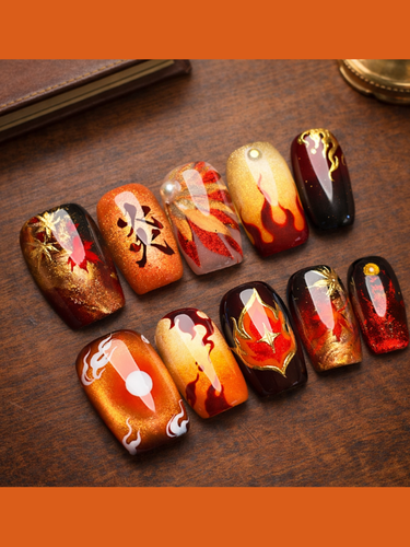 Kyojuro Rengoku Demon Slayer Press On Nails