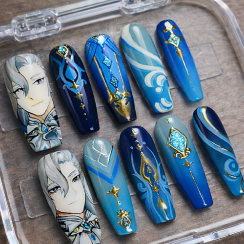 Neuvillette Genshin Impact Press On Nails