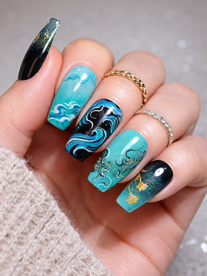 Muichiro Tokito Press On Nails – Demon Slayer Anime Nails – Custom Cosplay Nails, Anime Gift for Her