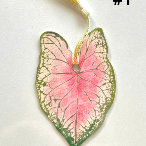 Caladium Botanical Leaf Bookmark
