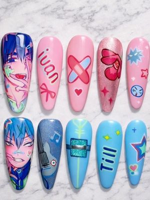 Ivan và Till  Alien Stage Press On Nails