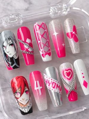 Hyoma Chigiri Blue Lock Press On Nails