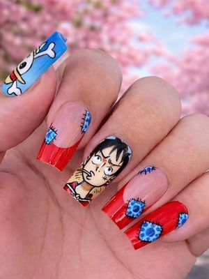 One Piece Monkey D. Luffy Press On Nails (Ver 6)