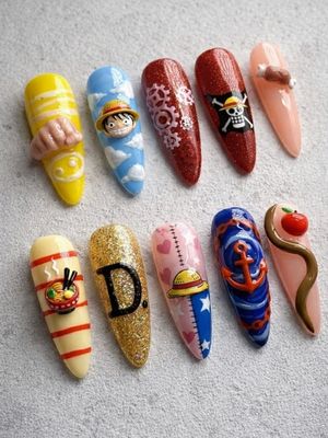 One Piece Monkey D. Luffy Press On Nails (Ver 8)