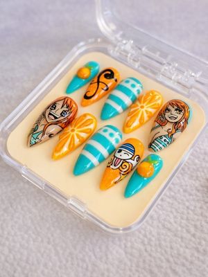 One Piece Nami Press On Nails (Ver 5)