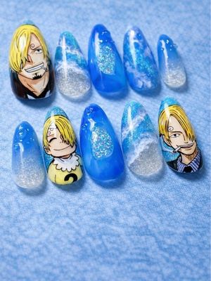 One Piece Vinsmoke Sanji Press On Nails