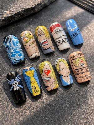 One Piece Vinsmoke Sanji Press On Nails (Ver 3)