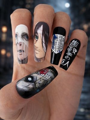 Attack Of Titan Eren Yeager Press On Nails (Ver 2)