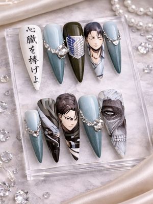 Attack Of Titan Levi Ackerman Press On Nails