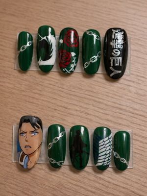 Attack Of Titan Levi Ackerman Press On Nails (Ver 2)