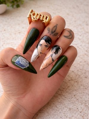Attack Of Titan Levi Ackerman Press On Nails (Ver 3)