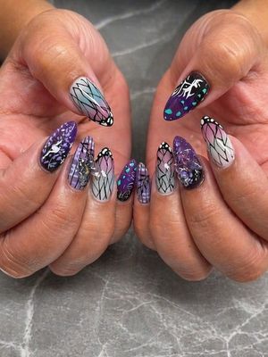 Demon Slayer Shinobu Kochou Press On Nails (Ver 3)