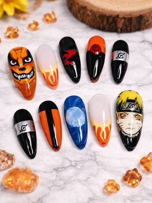 Uzumaki Naruto Press On Nails (Ver 4)