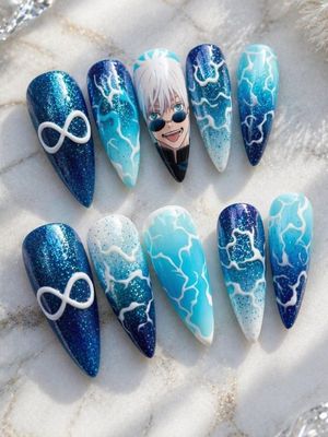 Jujutsu Kaisen Gojo Satoru Press On Nails (Ver 3)