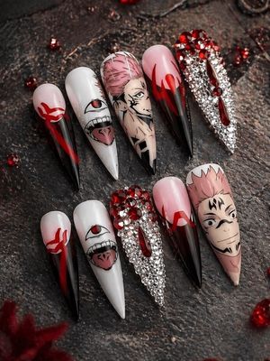 Jujutsu Kaisen Sukuna Ryomen Press On Nails