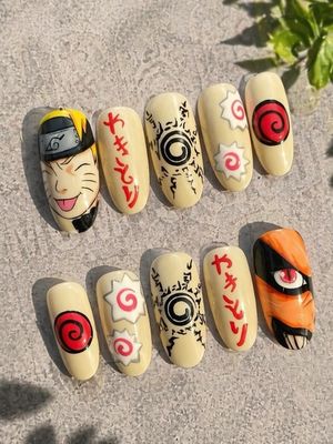 Uzumaki Naruto Press On Nails