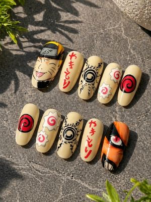 Uzumaki Naruto Press On Nails