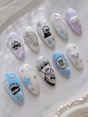 Jujutsu Kaisen Gojo Satoru Press On Nails (Ver 4)