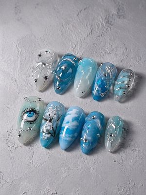 Jujutsu Kaisen Gojo Satoru Press On Nails (Ver 6)