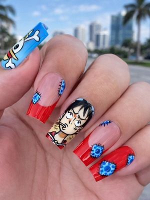 One Piece Monkey D. Luffy Press On Nails (Ver 6)