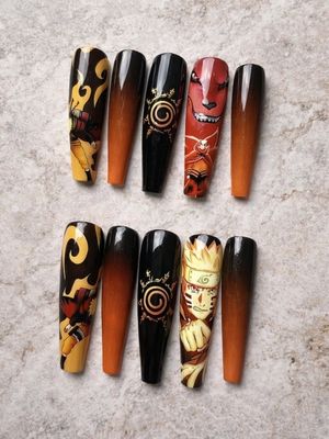 Uzumaki Naruto Press On Nails (Ver 6)