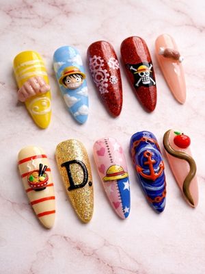 One Piece Monkey D. Luffy Press On Nails (Ver 8)