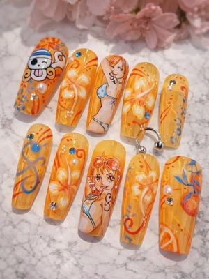 One Piece Nami Press On Nails (Ver 3)