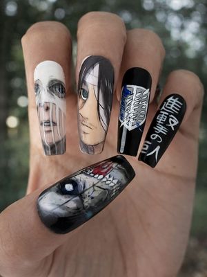 Attack Of Titan Eren Yeager Press On Nails (Ver 2)